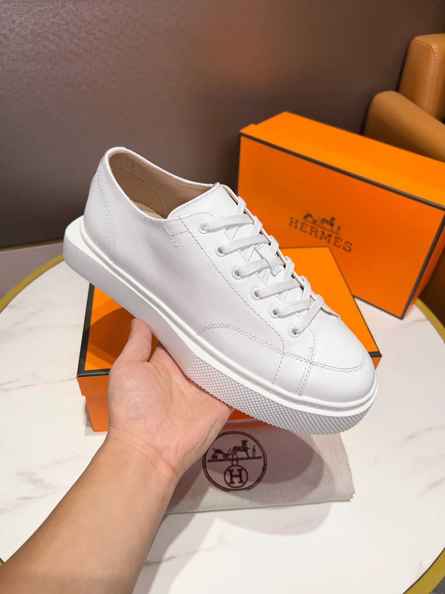 Factory price: 438💰[HERMES] Hermès - high-end quality original order 🔍🔍new product from men's counter uppers imported from Italy cowhide, sheepskin lining soles: original factory special soles, exclusive movable molded soles super comfortable, original factory follow-up goods - super high quality control·fine workmanship: highlighted (high-end·nobility·grade) -Size: 38-44 (45 can be customized)·